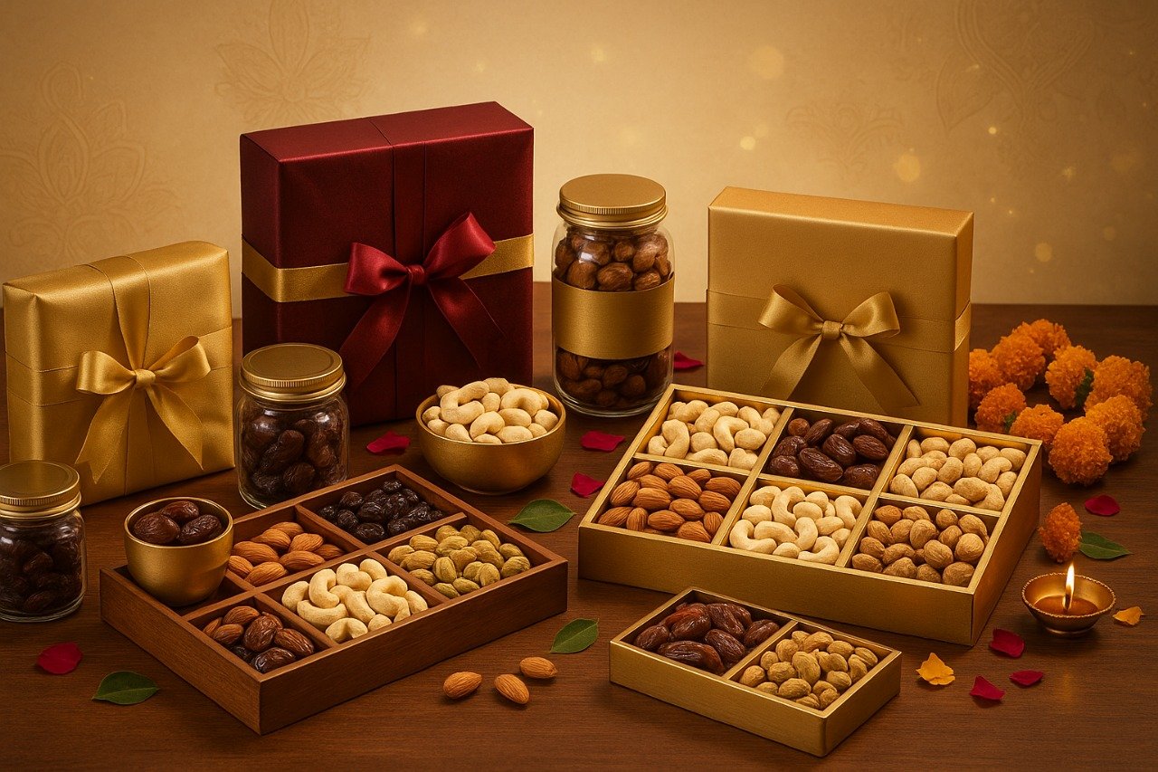Healthy and festive dry fruit gift packs